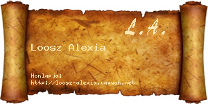 Loosz Alexia névjegykártya